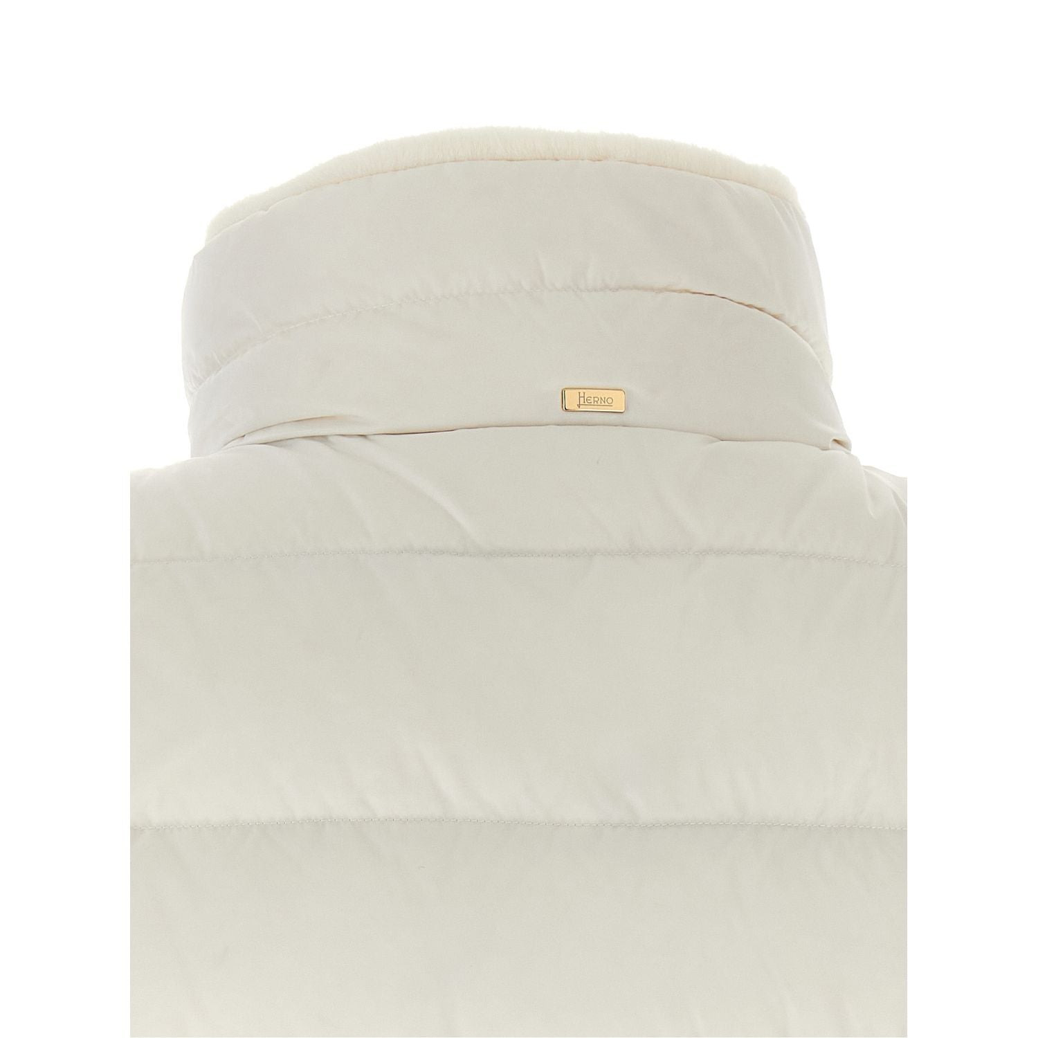 Herno White Polyester Sleeveless Jacket