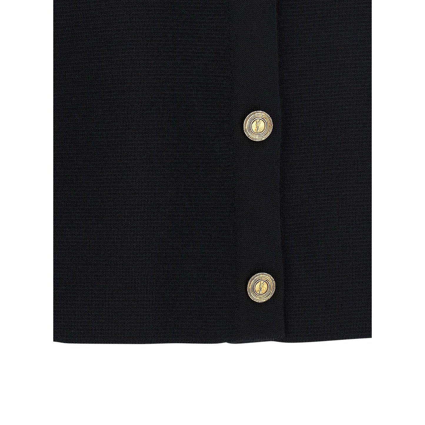 Saint Laurent Black Wool Cardigan
