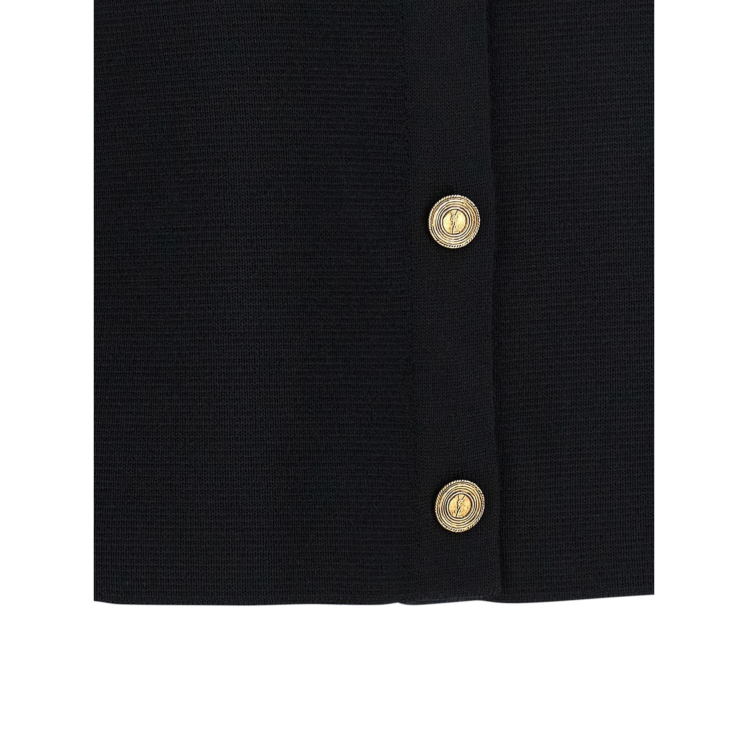 Saint Laurent Black Wool Cardigan