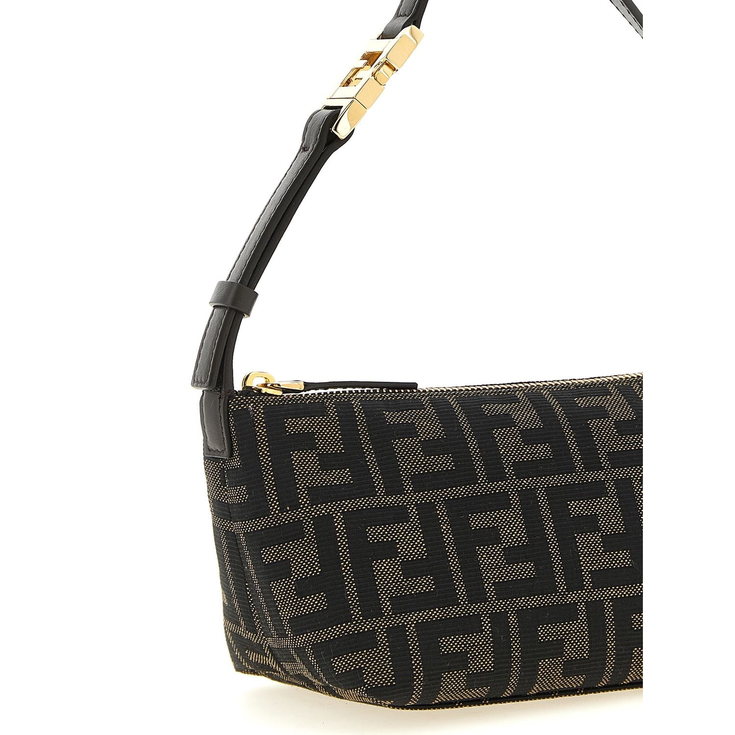 Fendi Brown Polyester Clutch Bag