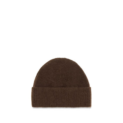 Ami Paris Brown Wool Oves Aries Beanie