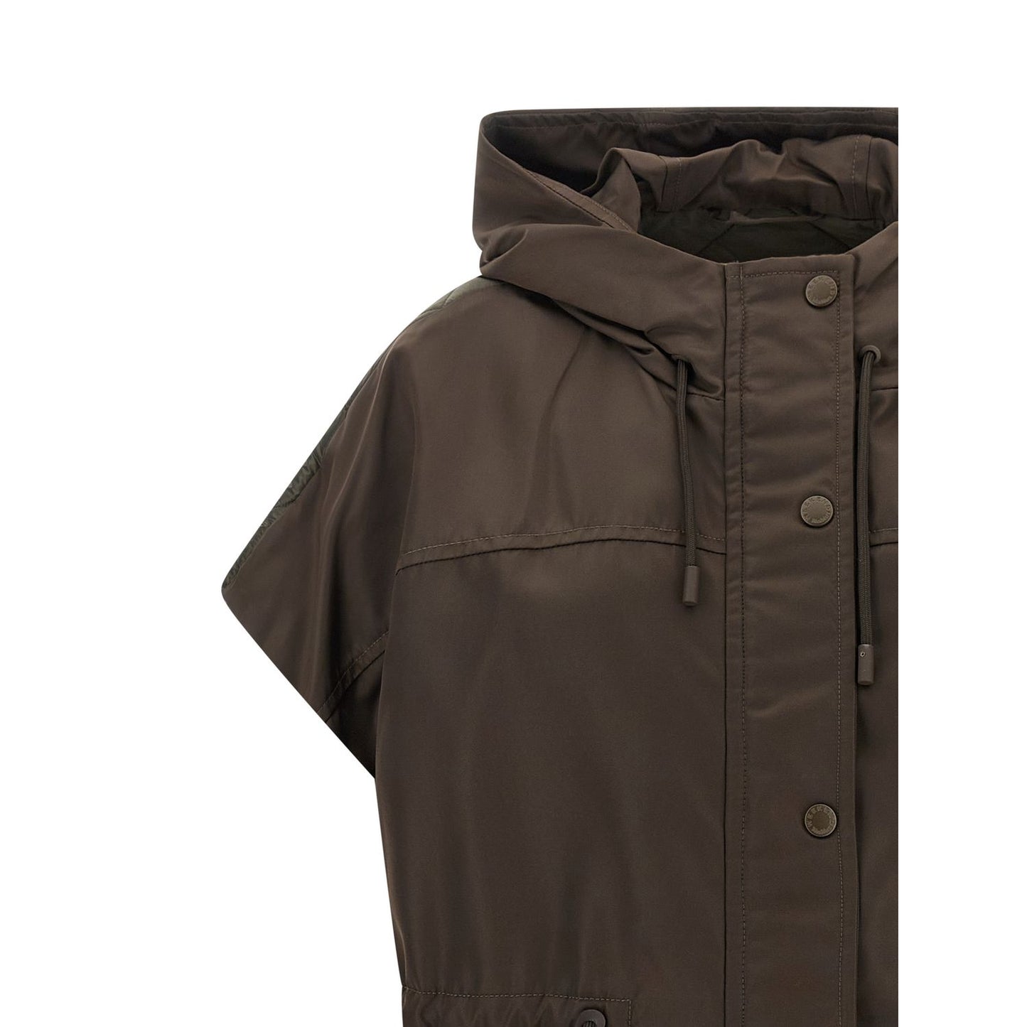 Max Mara Brown Polyamide Sleeveless Jacket