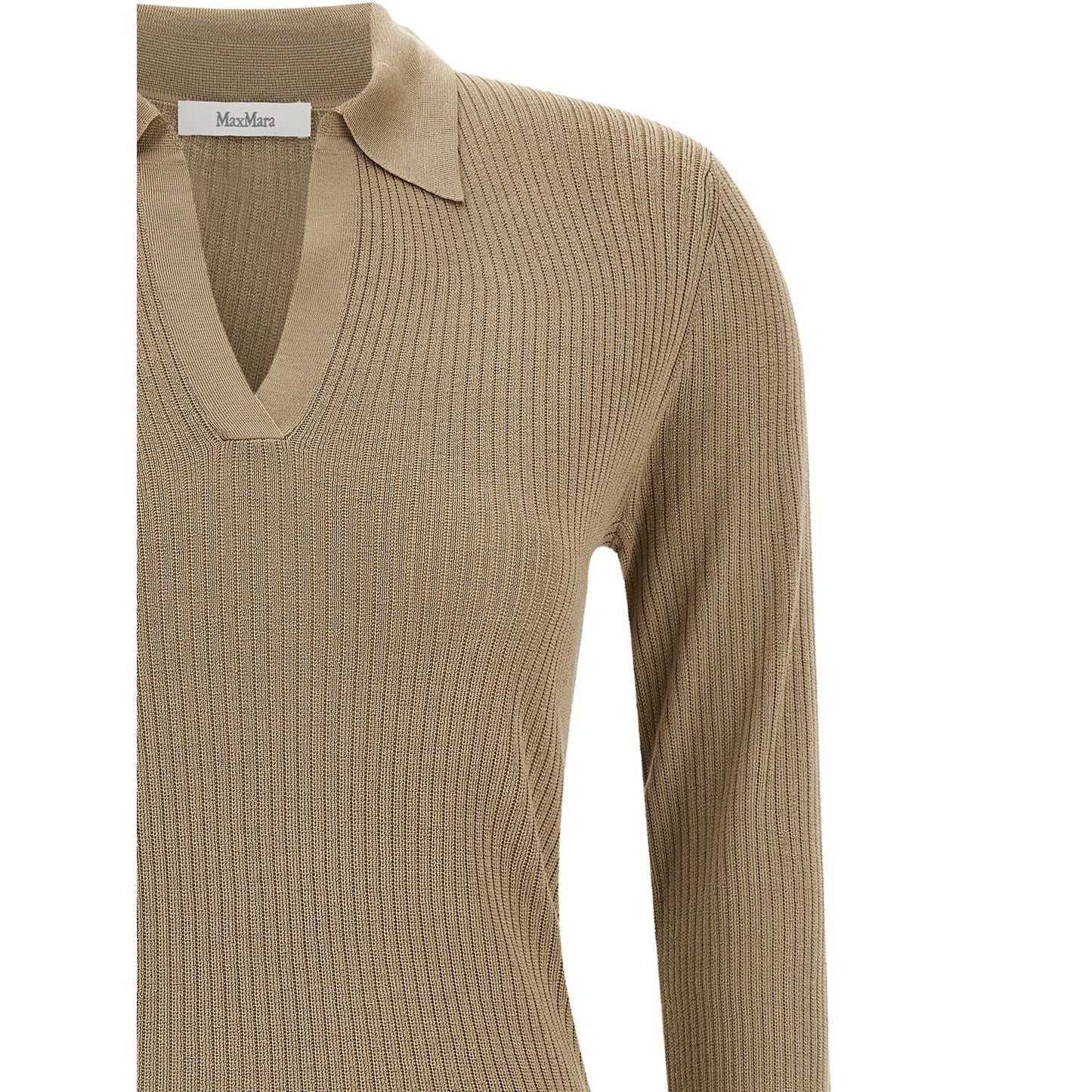 Max Mara Beige Silk Cardigan