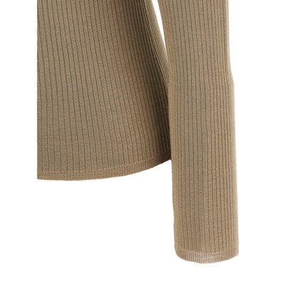 Max Mara Beige Silk Cardigan