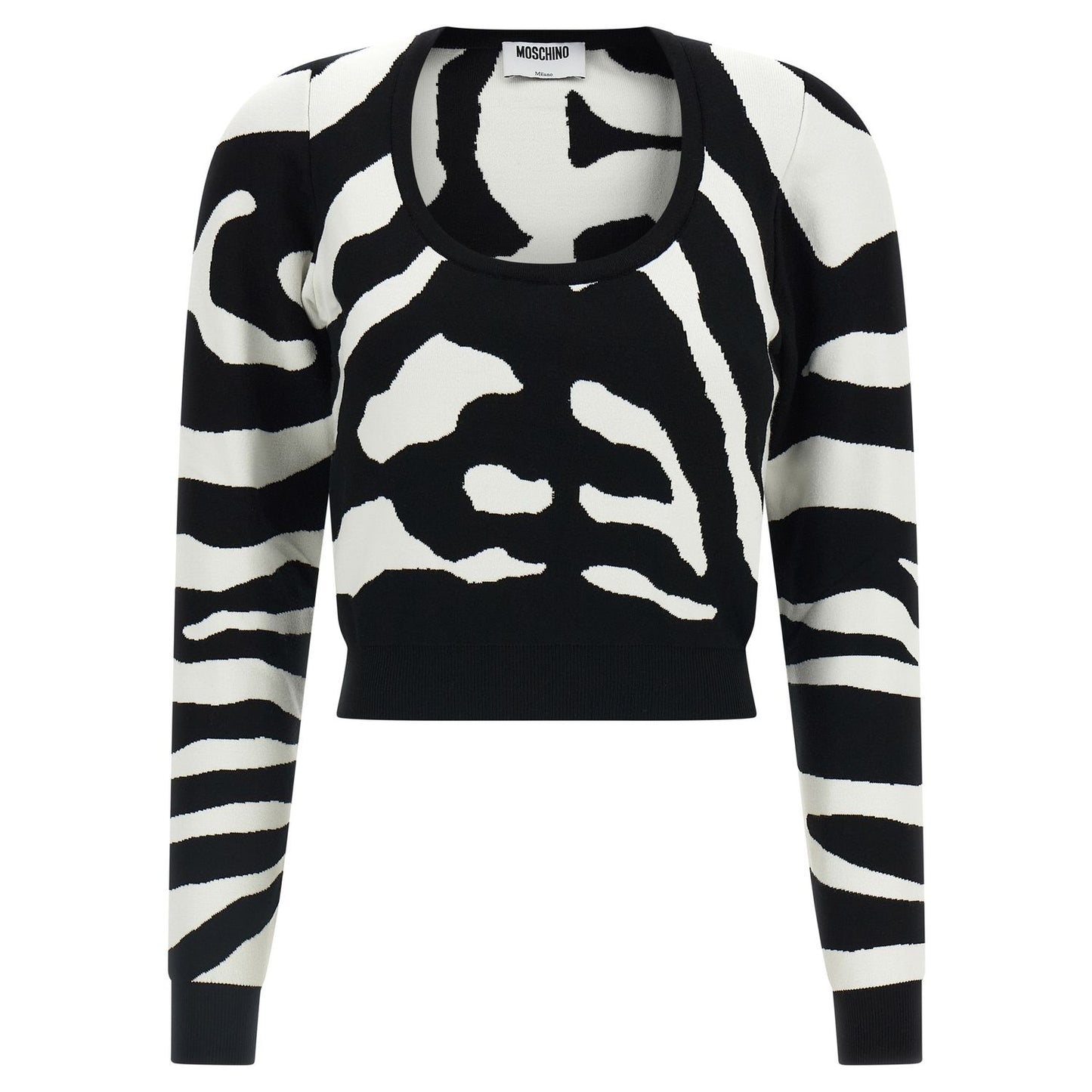 Moschino Black Viscose Cardigan