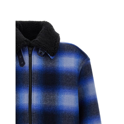 Balenciaga Blue Virgin Wool Bomber
