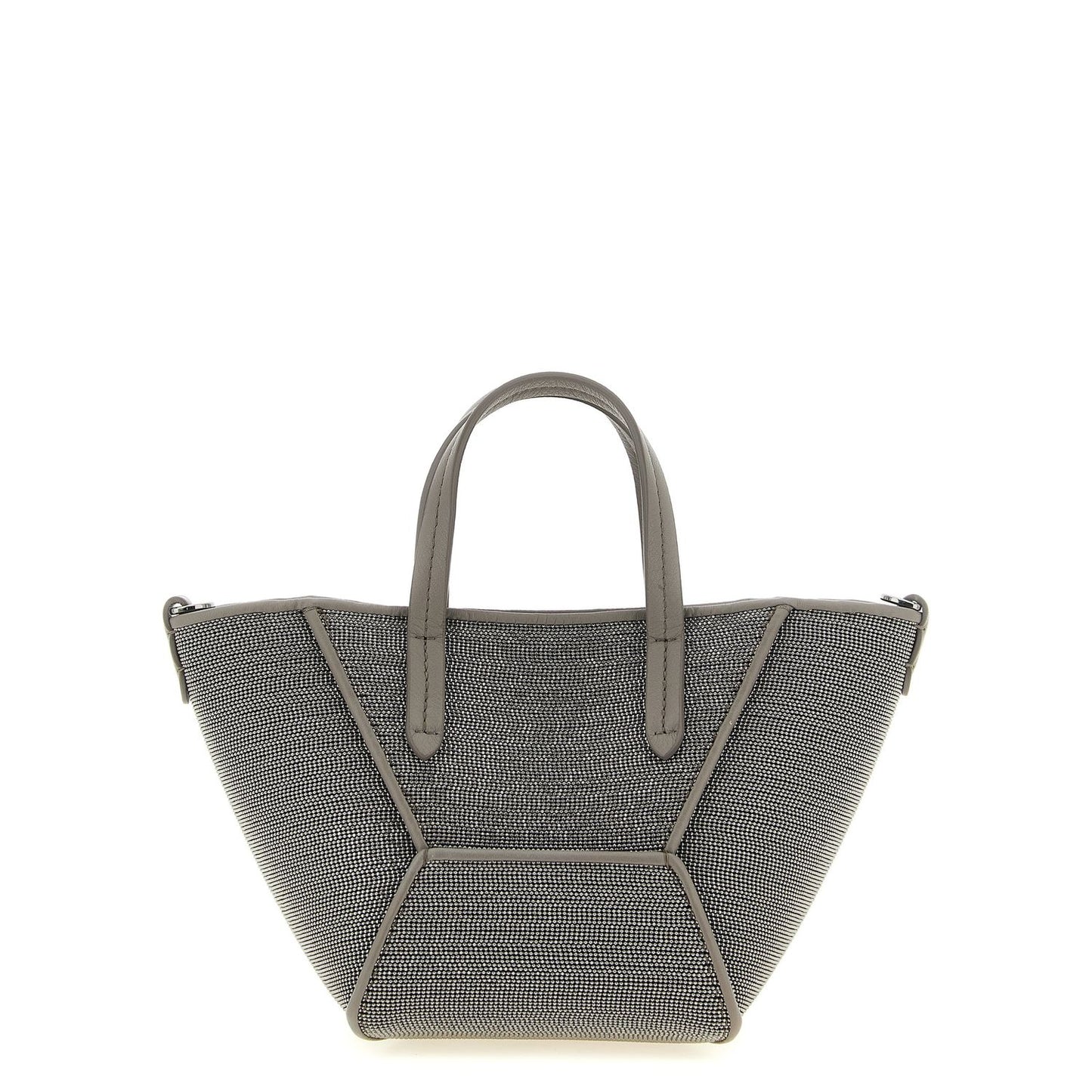 Brunello Cucinelli Gray Calfskin Handbag