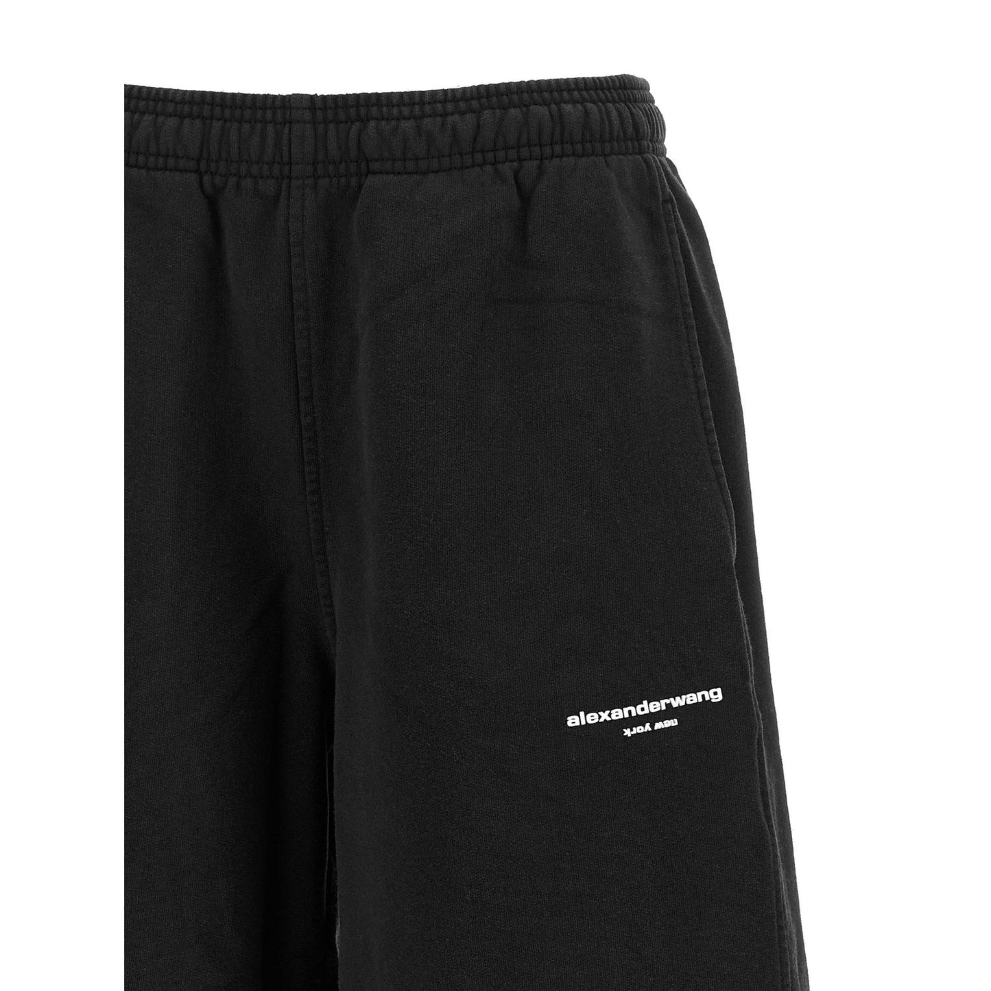 Alexander Wang Black Cotton Athletic Pants