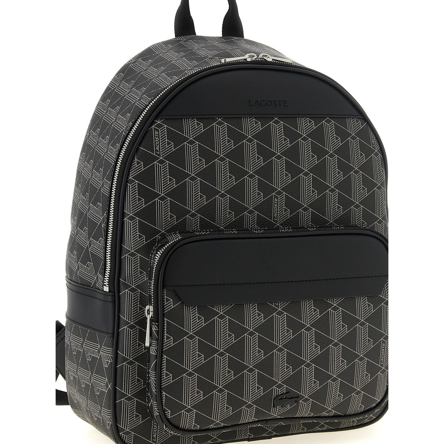 Lacoste Black Pvc Backpack