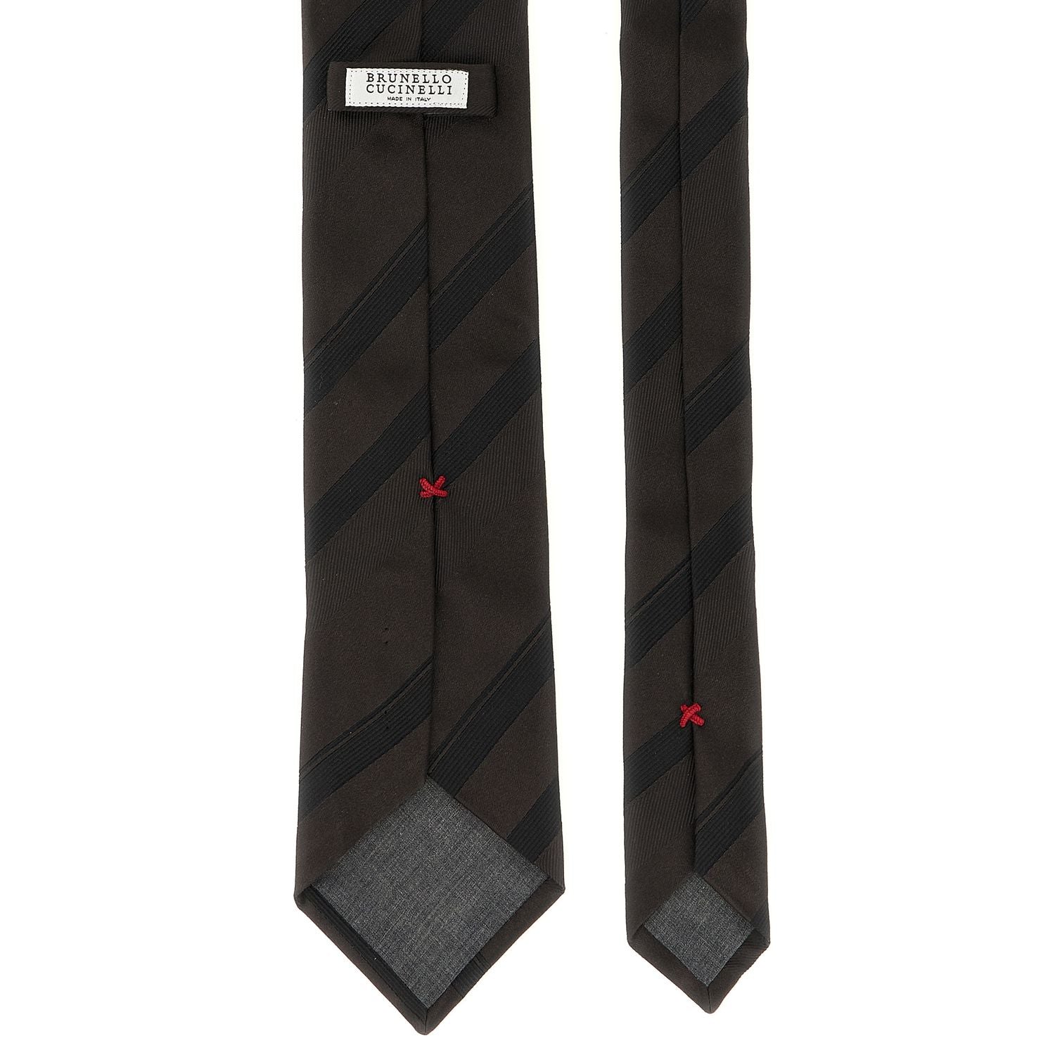 Brunello Cucinelli Brown Silk Tie