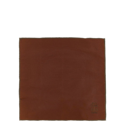 Brunello Cucinelli Brown Silk Scarf