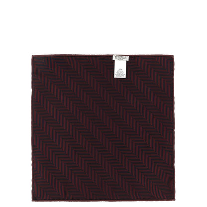 Brunello Cucinelli Bordeaux Silk Pocket Square