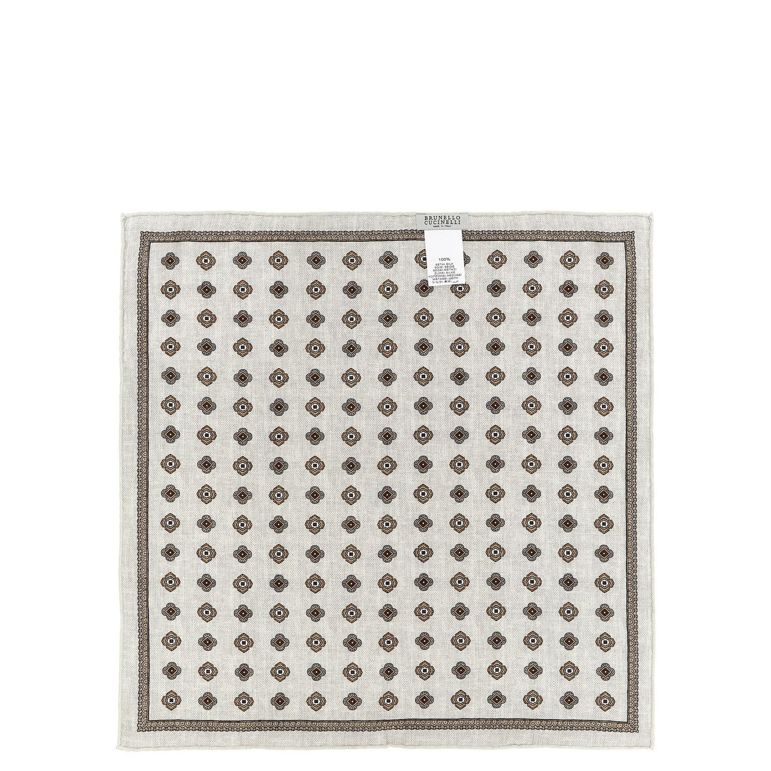 Brunello Cucinelli Multicolor Silk Pocket Square