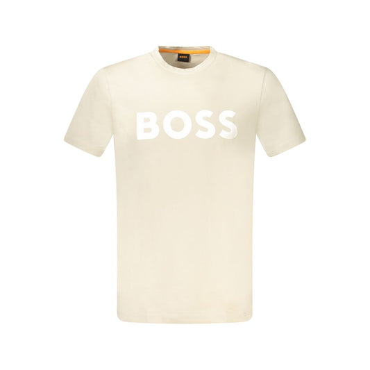 Hugo Boss Beige Cotton Men's T-Shirt