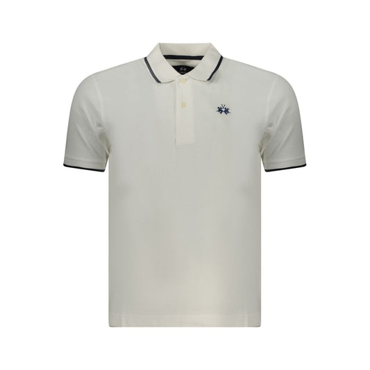 La Martina White Cotton Men's Polo