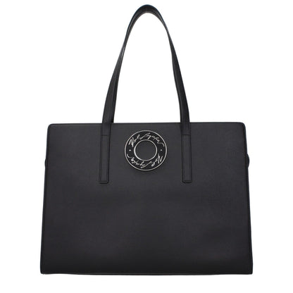 Karl Lagerfeld Black Leather Shoulder Bag