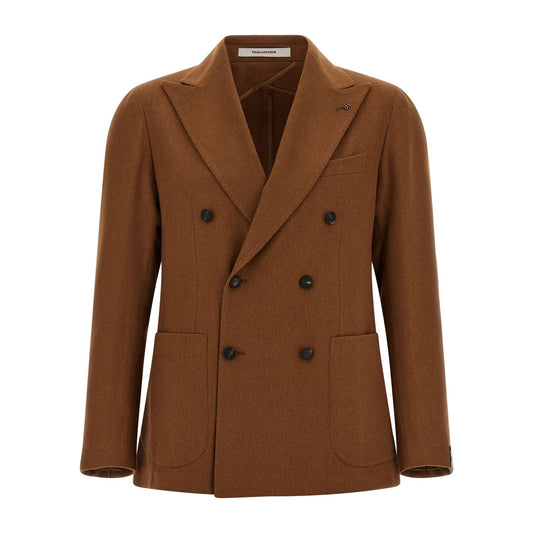Tagliatore Brown Camel Hair Blazer