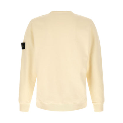 Stone Island White Cotton Sweatshirt
