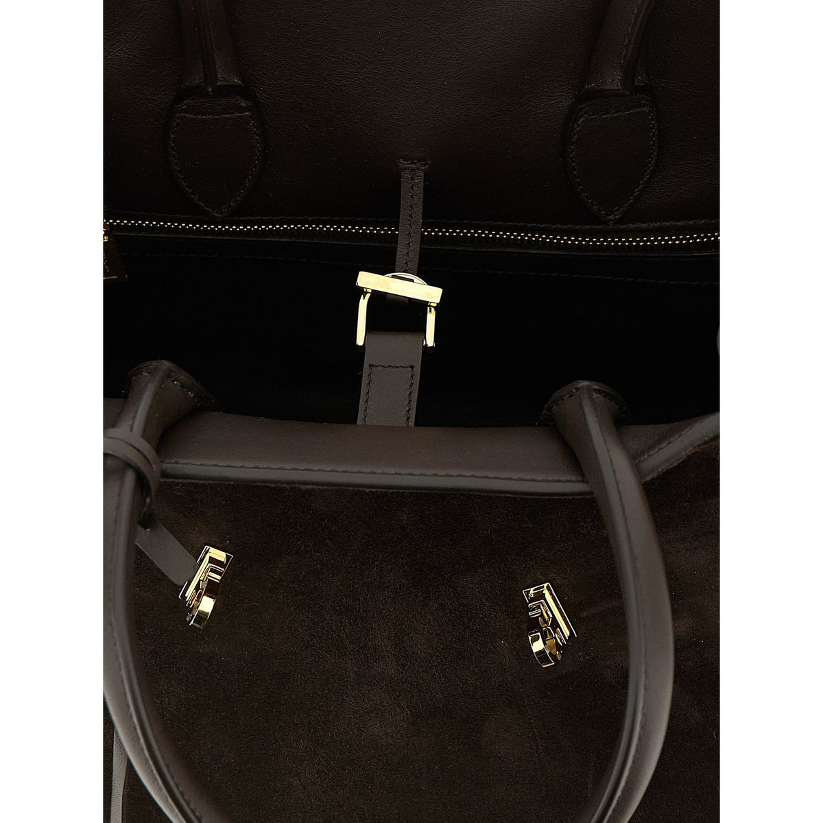 Ferragamo Brown Goatskin Handbag