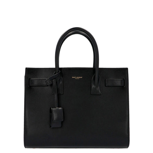 Saint Laurent Black Calfskin Baby Sac de Jour Handbag