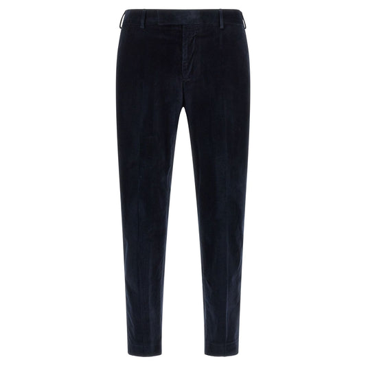 PT Torino Blue Cotton Casual Pants