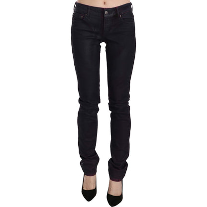 Just Cavalli Black Cotton Low Waist Skinny Denim Pants Jeans & Pants