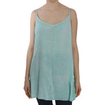 Ermanno Scervino Blue Sleeveless Spaghetti Dress Blouse