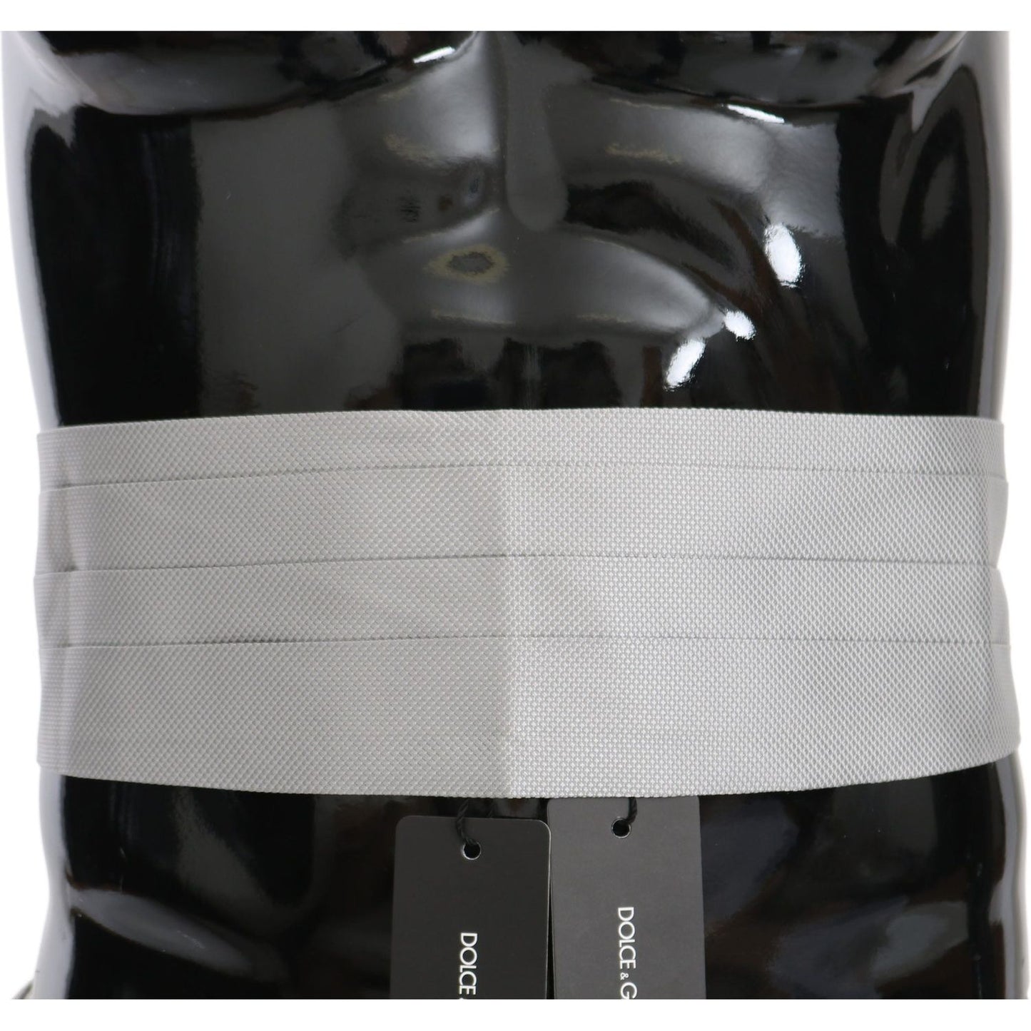 Dolce & Gabbana Gray Men Waist Belt 100% Silk Cummerbund