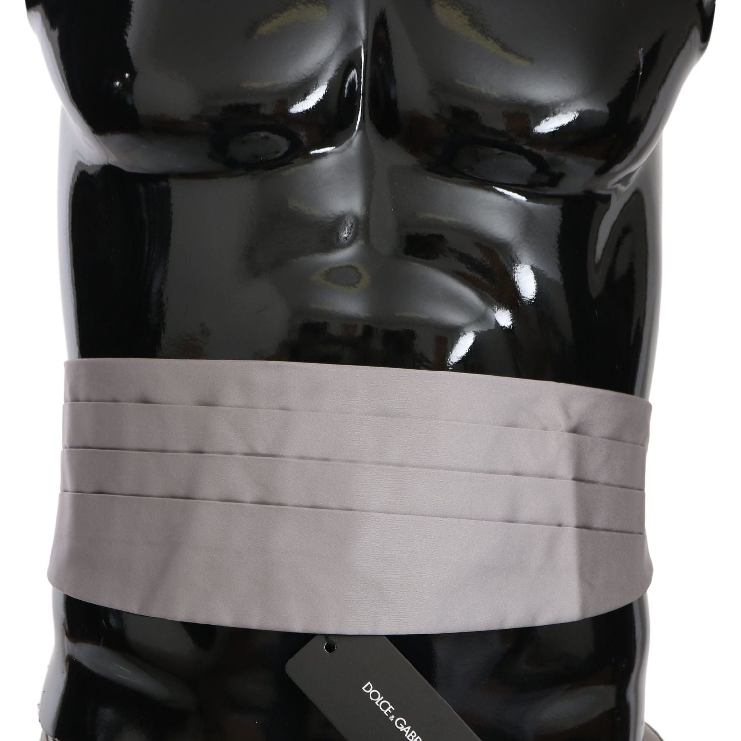 Dolce & Gabbana Gray Men Waist Belt 100% Silk Cummerbund