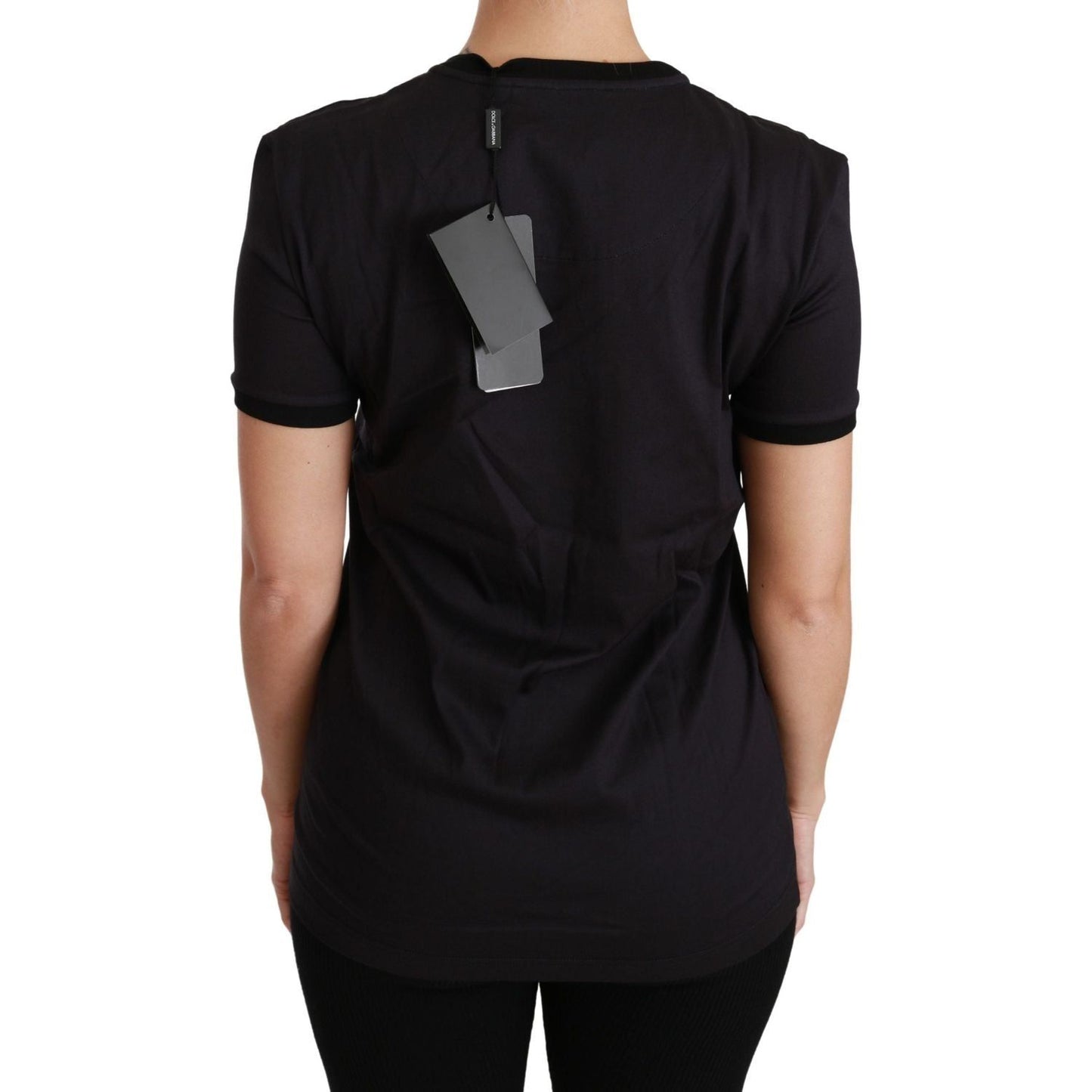 Dolce & Gabbana Black #ImAChristmasTree Crewneck Top T-shirt