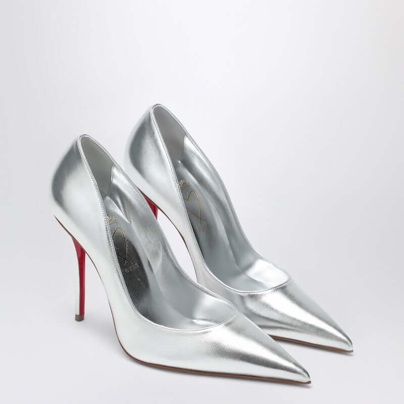 Christian Louboutin Miss Z pumps in silver laminated nappa leather 1250945LE/R_LOUBO-S211_500