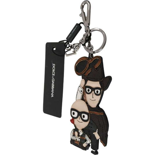 Dolce & Gabbana Leather Dominico Stefano SICILY WESTERN Badge Keychain Keychain