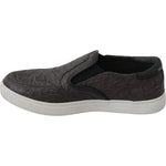 Dolce & Gabbana Gray Leather Flat Caiman Mens Loafers Shoes