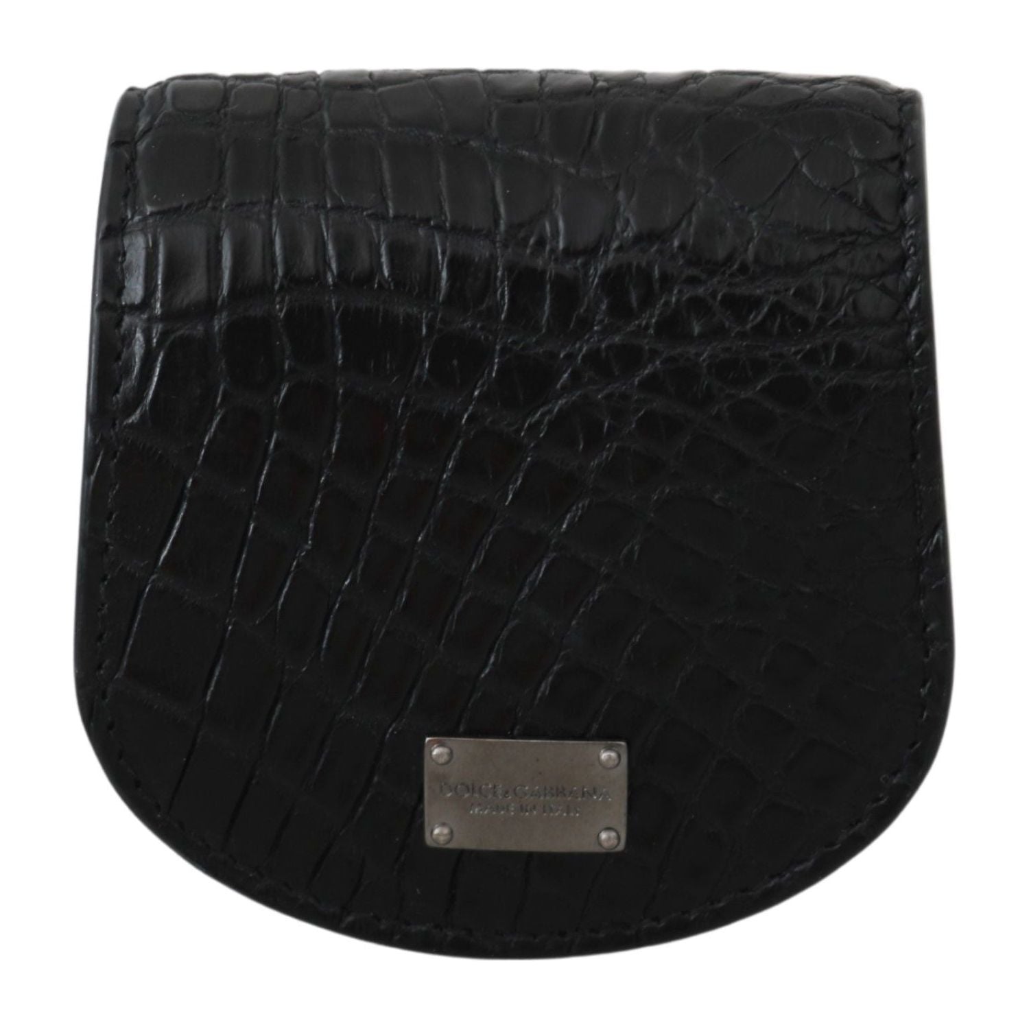 Dolce & Gabbana Black Exotic Skin Pocket Condom Case Holder