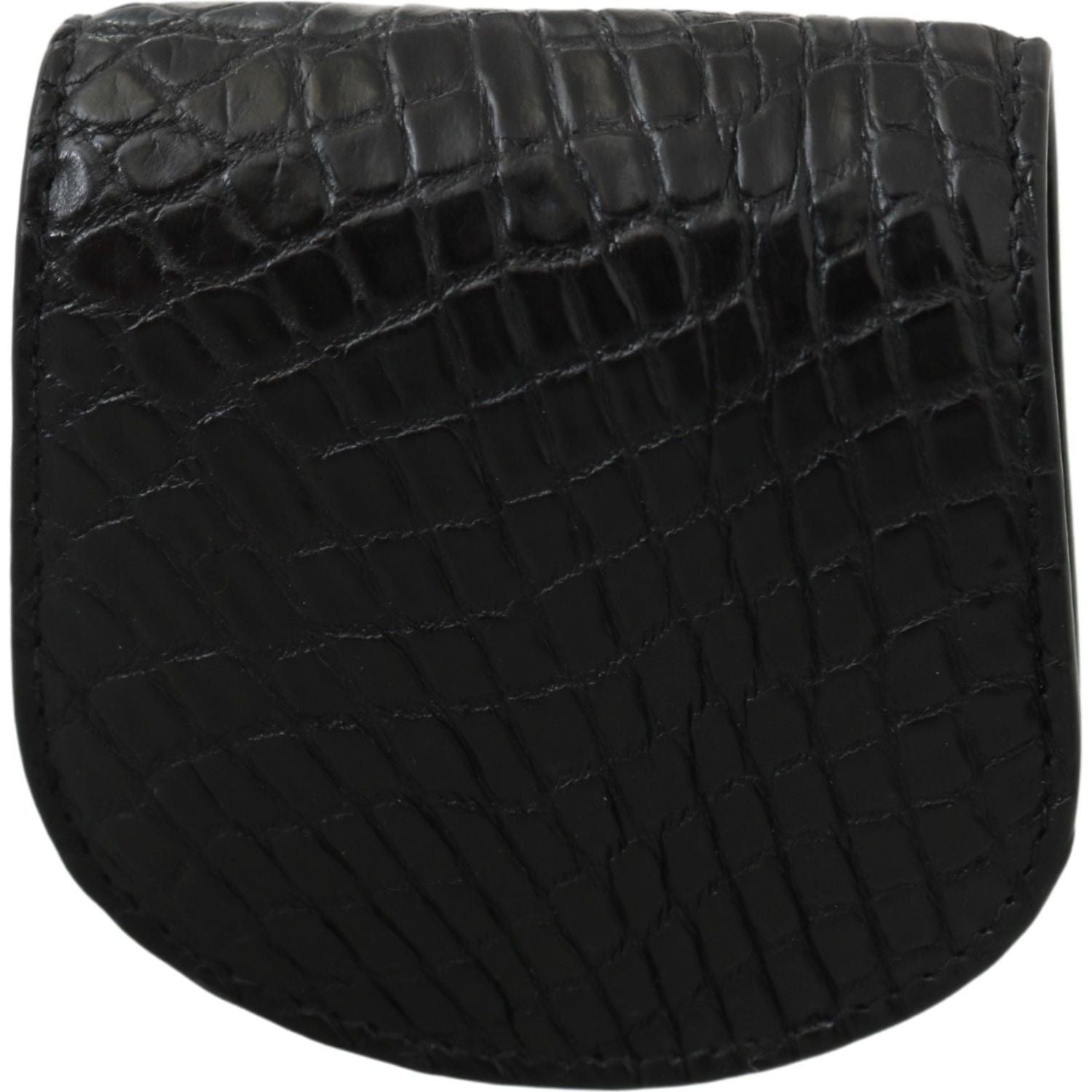 Dolce & Gabbana Black Exotic Skin Pocket Condom Case Holder