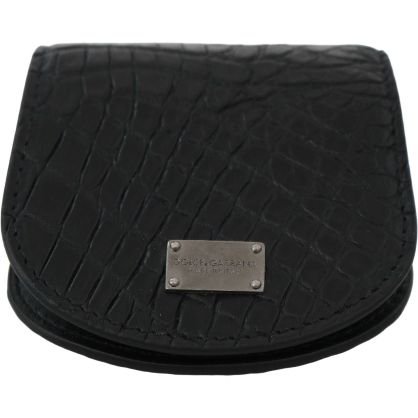 Dolce & Gabbana Black Exotic Skin Pocket Condom Case Holder Condom Case