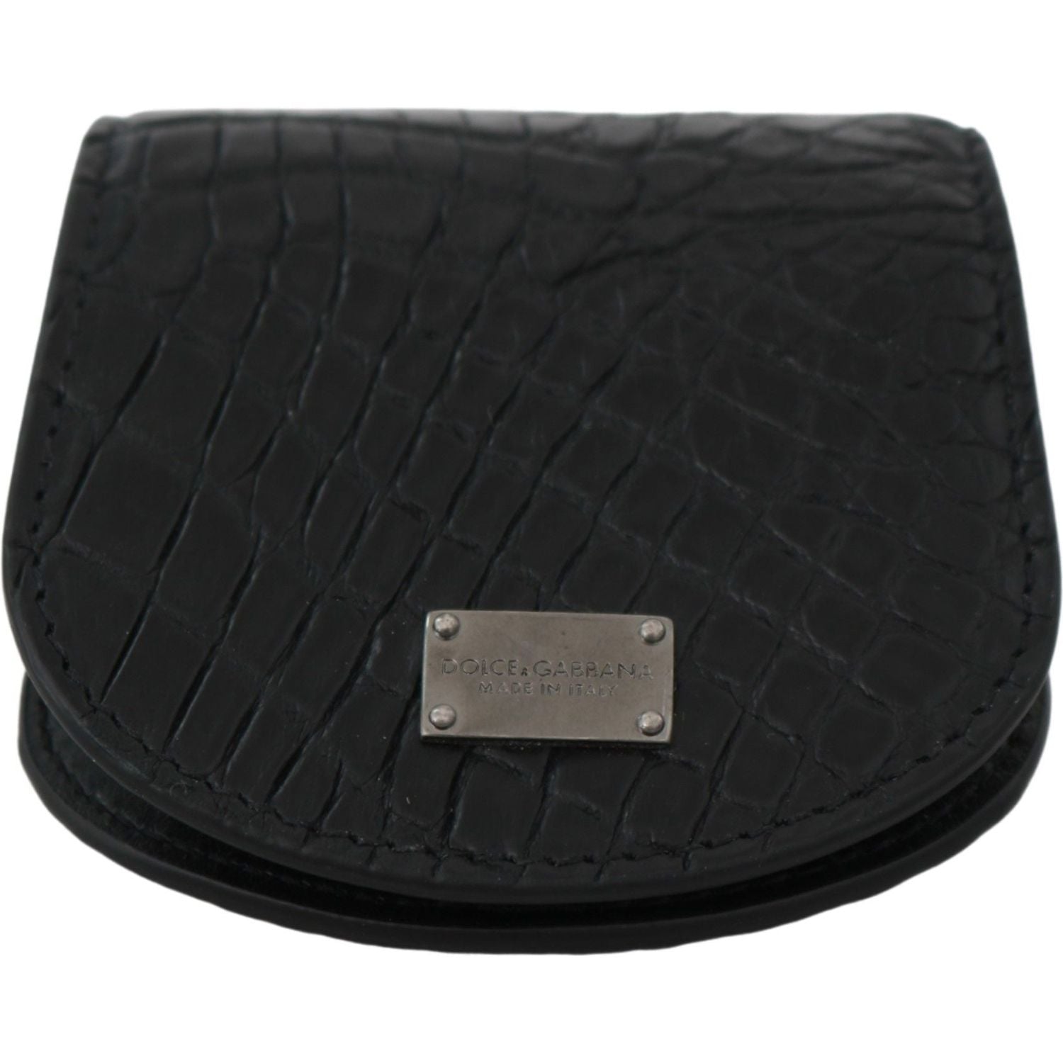 Dolce & Gabbana Black Exotic Skin Pocket Condom Case Holder