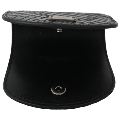 Dolce & Gabbana Black Exotic Skin Pocket Condom Case Holder Condom Case