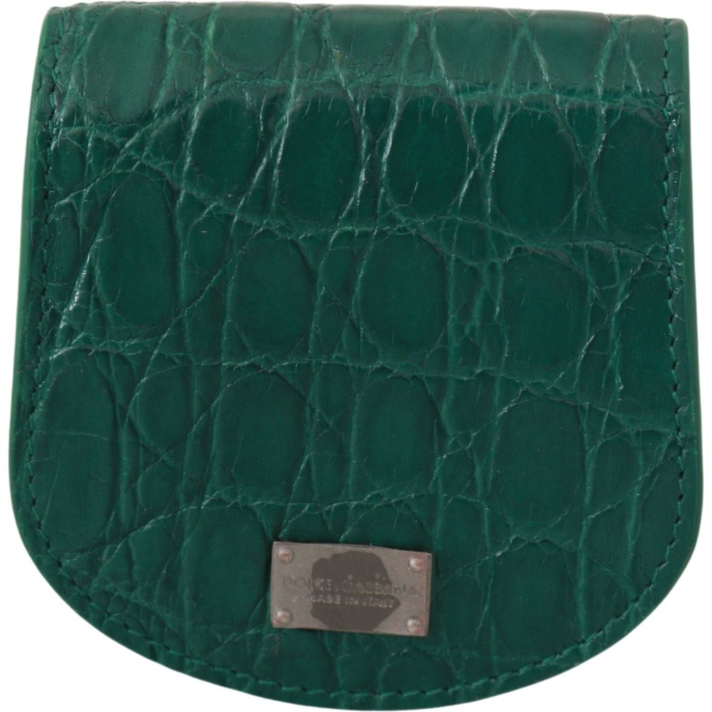 Dolce & Gabbana Green Exotic Skins Condom Case Holder Wallet Condom Case