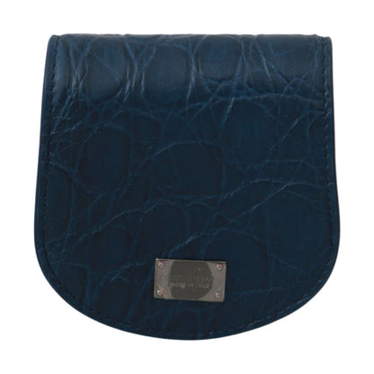 Dolce & Gabbana Blue Leather Holder Pocket Condom Case