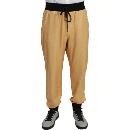 Dolce & Gabbana Gold Year Of The Pig Cotton Mens Pants