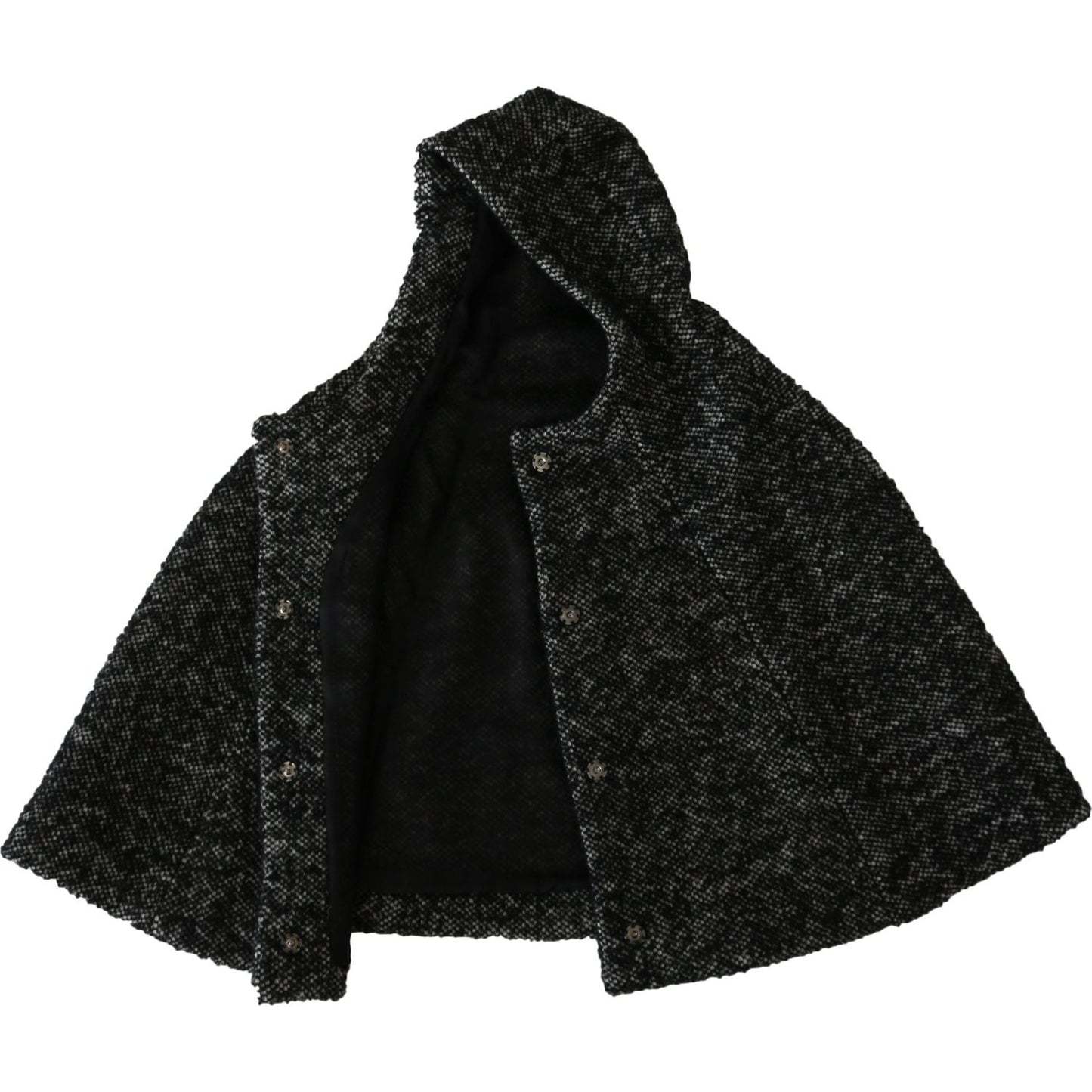 Dolce & Gabbana Gray Tweet Wool Kaftan Jacket Coat Top
