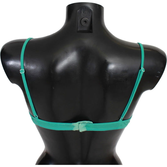 Ermanno Scervino Green Push Up Bra 100% Cotton Underwear BIK779-It2