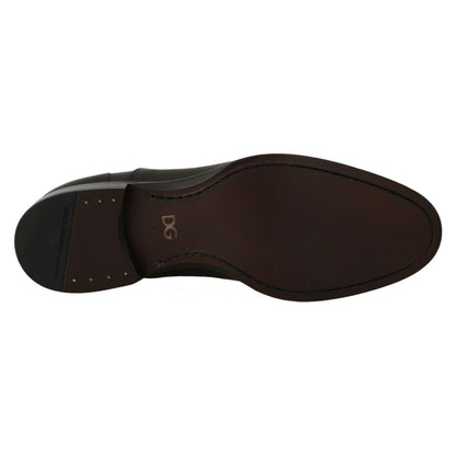 Dolce & Gabbana Brown Leather Laceups Dress Mens Shoes