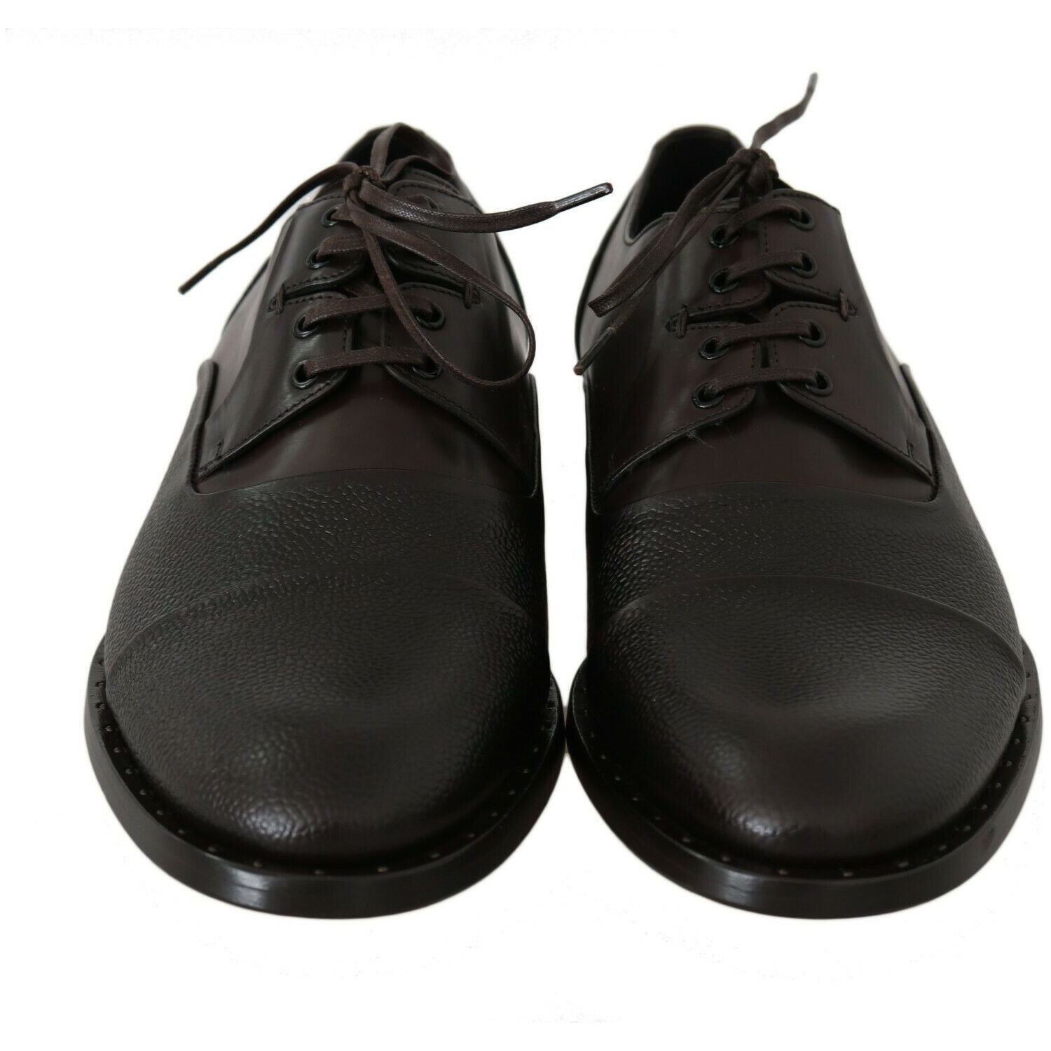 Dolce & Gabbana Brown Leather Laceups Dress Mens Shoes