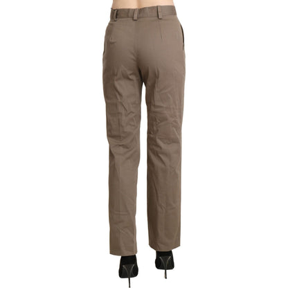 BENCIVENGA Brown High Waist Straight Dress Trouser Pants