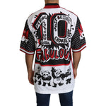 Dolce & Gabbana White King Panda Top Polyester Mens T-shirt
