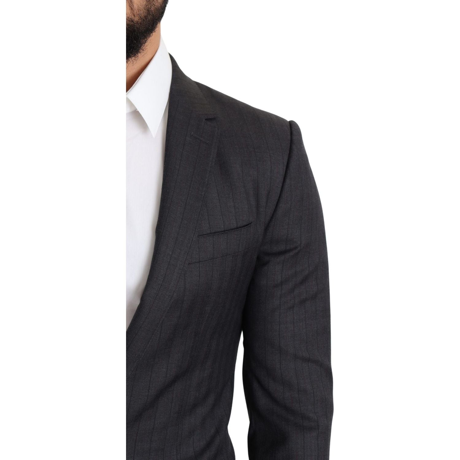 Dolce & Gabbana Black Wool Single Breasted Coat MARTINI Blazer