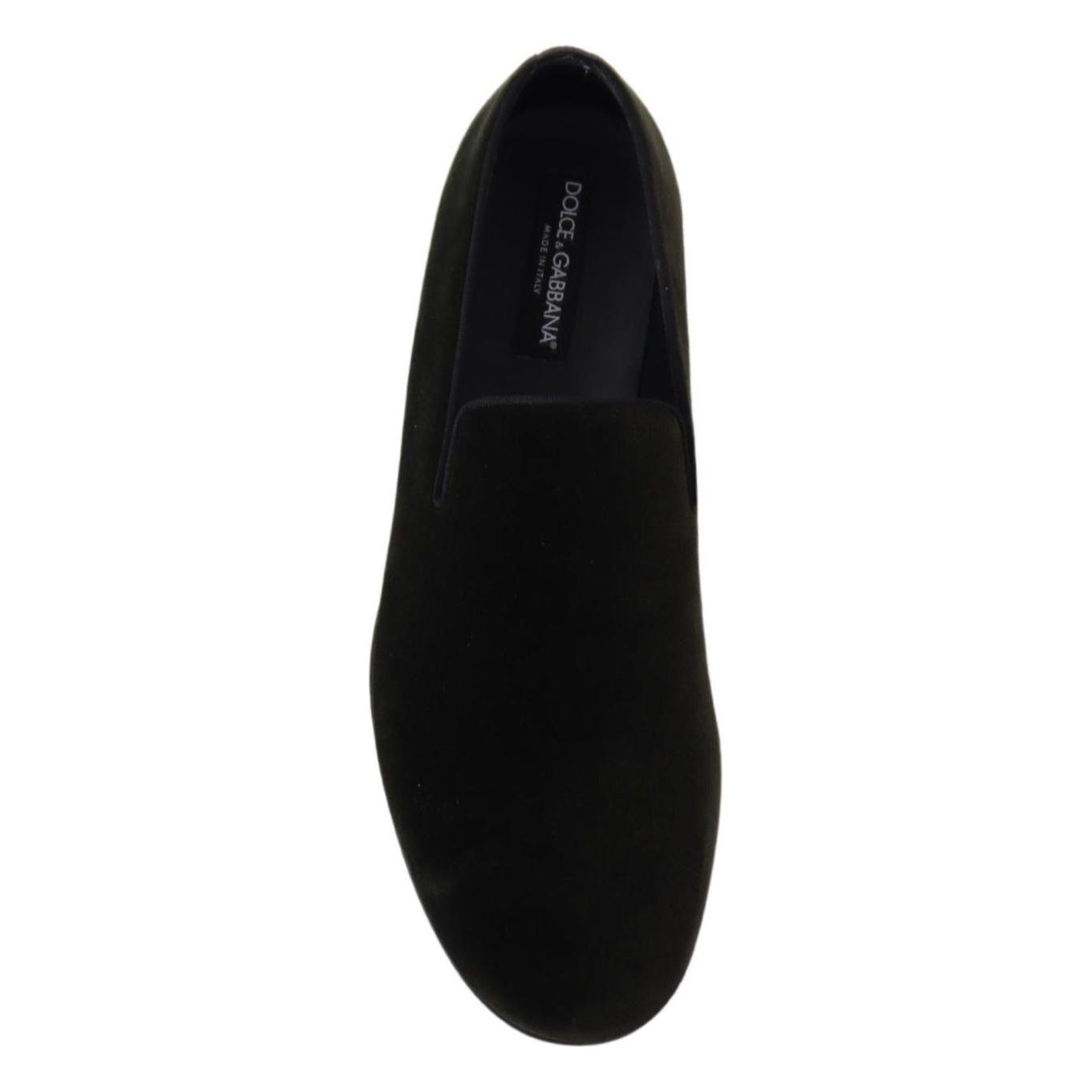 Dolce & Gabbana Green Velvet Slip On Mens Loafers Shoes MV3713-39