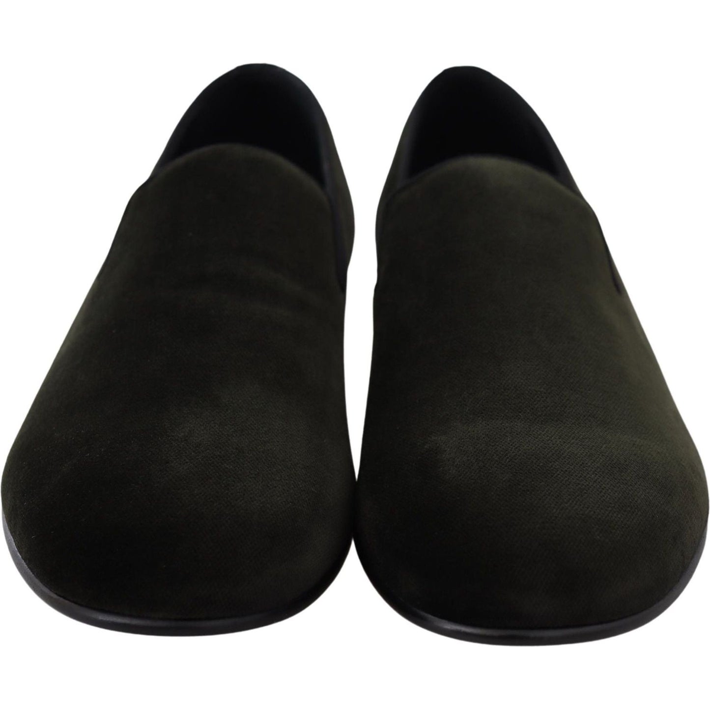 Dolce & Gabbana Green Velvet Slip On Mens Loafers Shoes MV3713-39